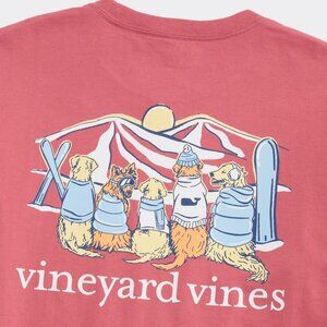 Vineyard Vines Ski Pups LS Pocket Tee XXL Red Sky NWT Long Sleeve Shirt